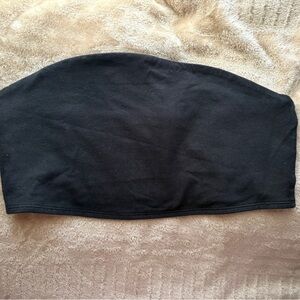 wild fable Black Strapless Bandeau Crop Top